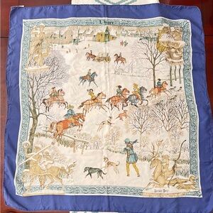 Vintage Hermes L’Hiver Scarf by Philippe Ledoux
